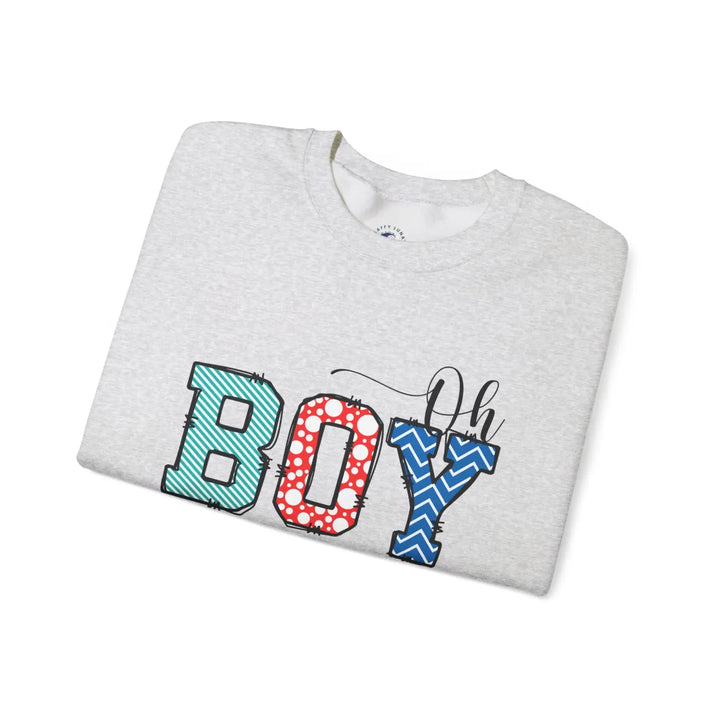 Oh boy sweatshirt for mommy cute baby shower gift fun mom to be pregnancy announcement cozy unisex fleece bright