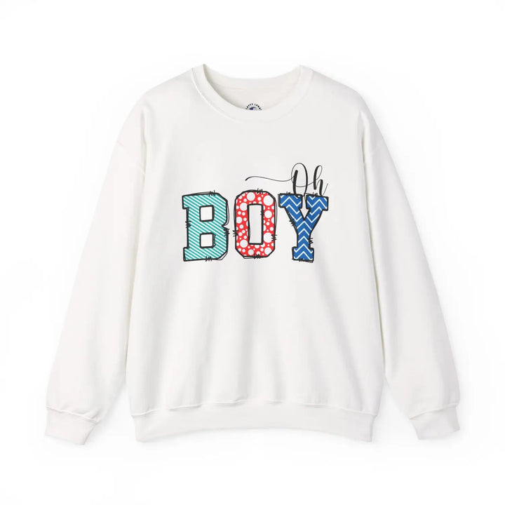 Oh boy sweatshirt for mommy cute baby shower gift fun mom to be pregnancy announcement cozy unisex fleece bright