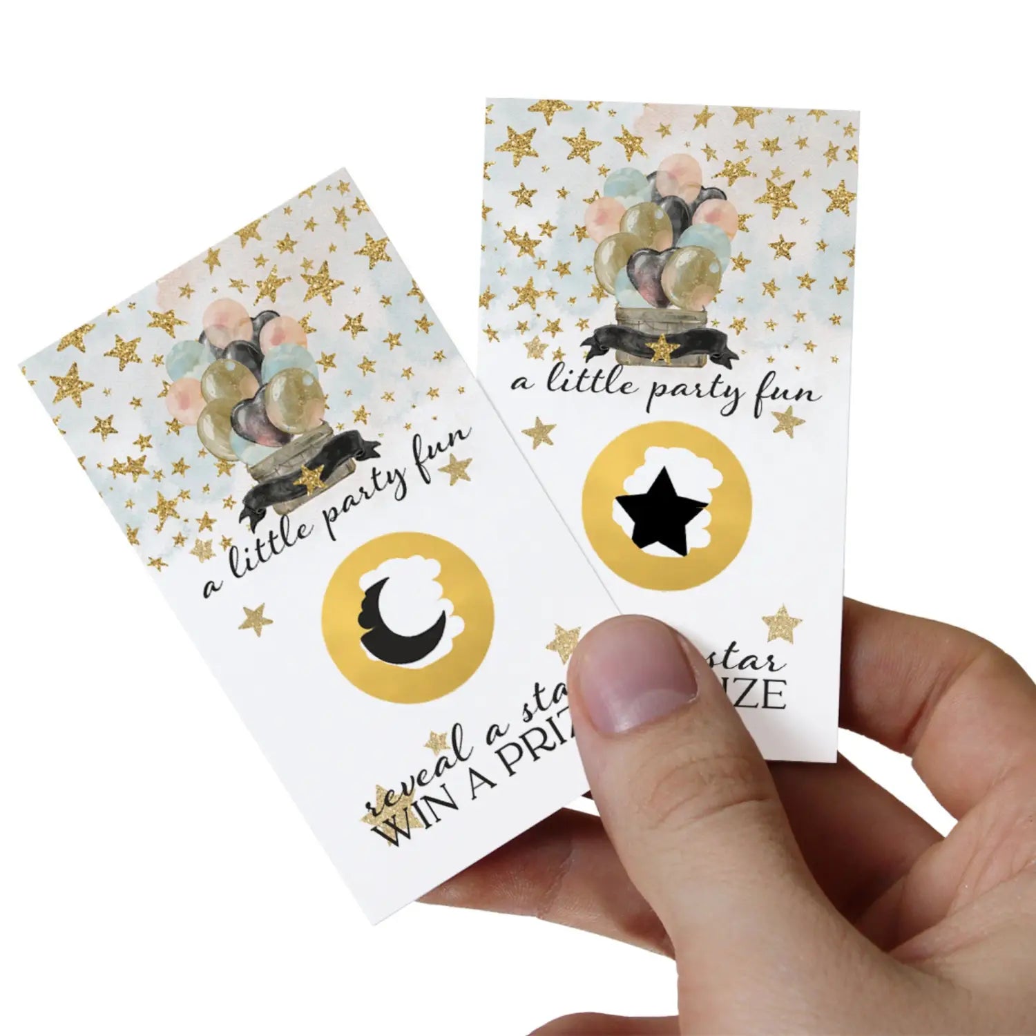 Bridal shower scratch-off raffle cards - 30 pack fun wedding engagement party games (pink & black)