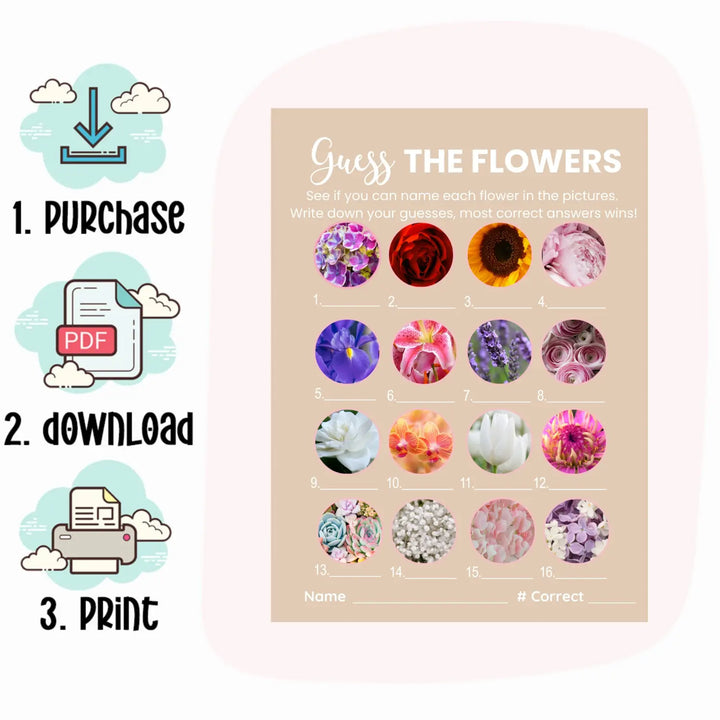 Canyon rose bridal shower game bundle - instant download of 4 fun wedding games with answer keys - party