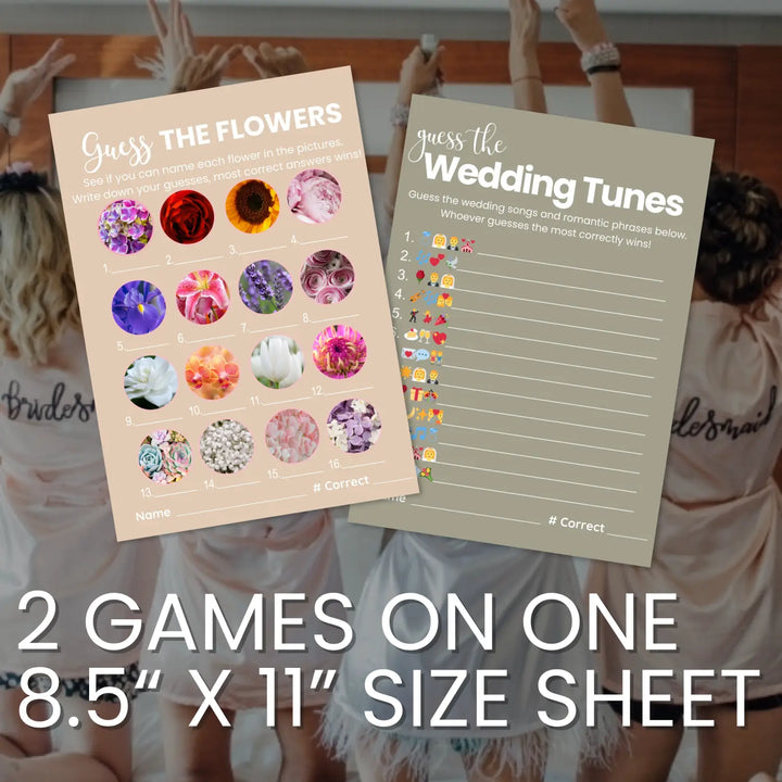 Canyon rose bridal shower game bundle - instant download of 4 fun wedding games with answer keys - party