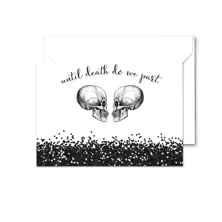 Chic Glam Skull Gothic Thank You Cards - 20-Pack, Black & White Design for Edgy Weddings & Events - Paper Clever Party