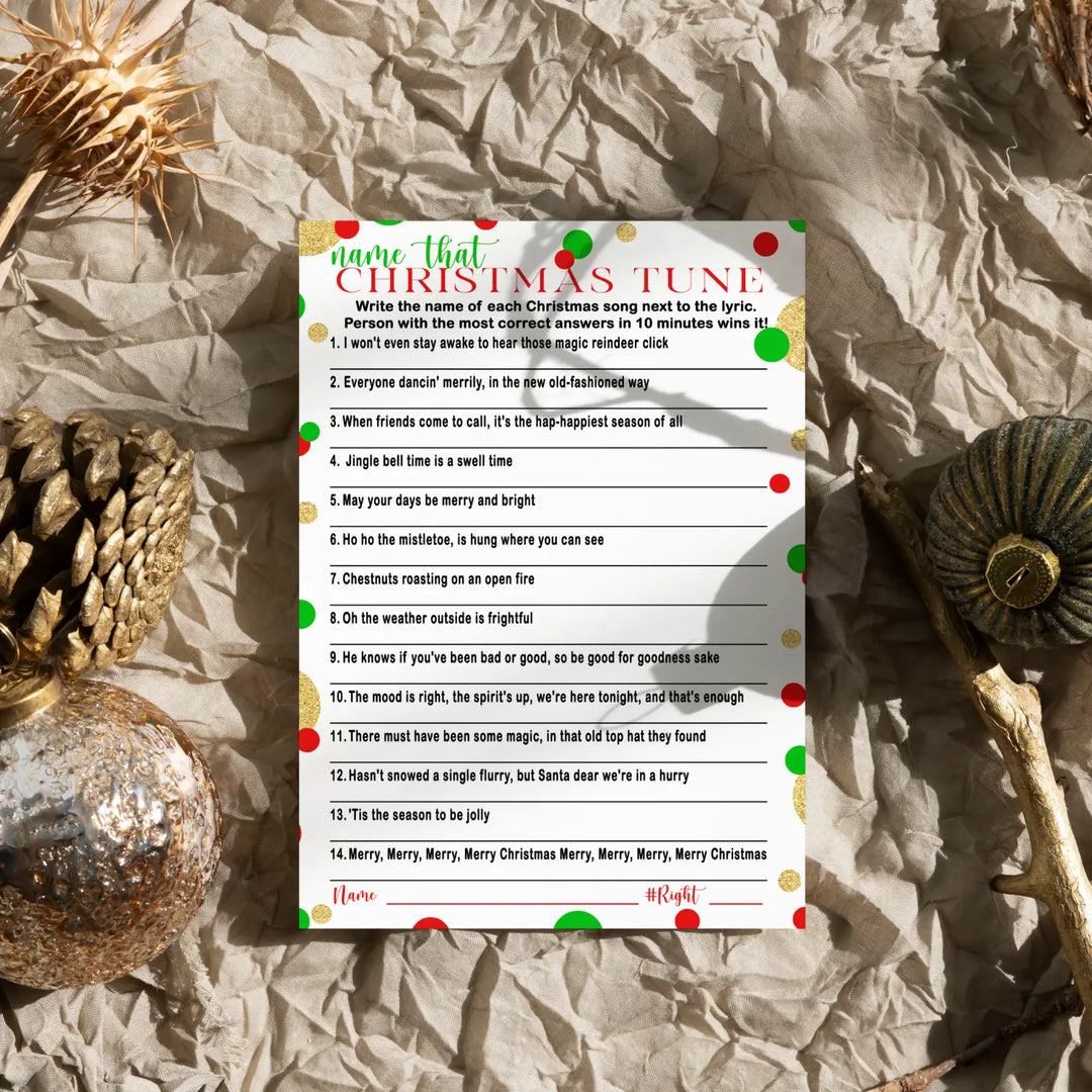 Christmas Party Trivia Game - Fun Activity for Adults - Movie & Song Questions - 25 Guests - Paper Clever Party