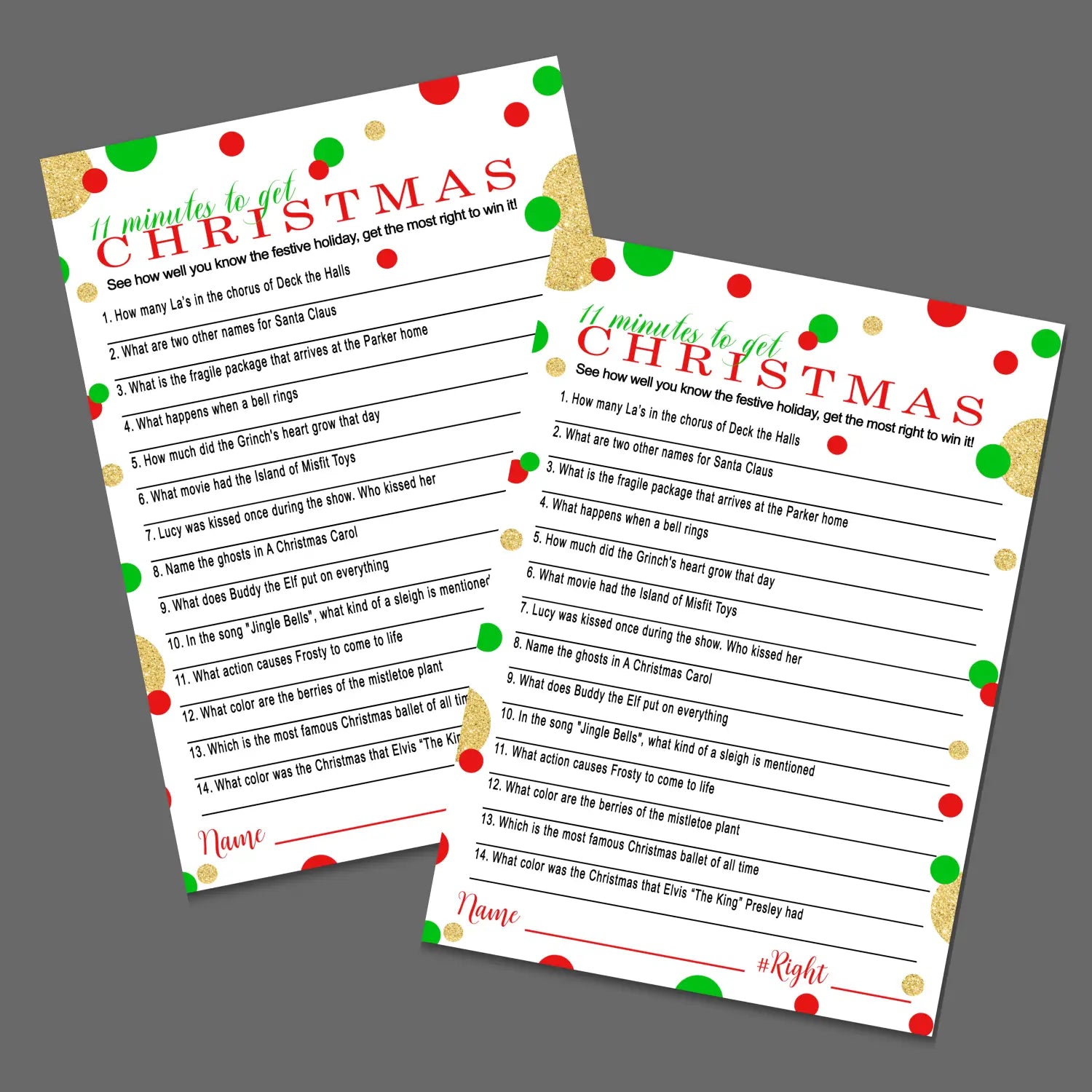 Christmas trivia challenge – 11 minutes to win it! Printable holiday game instant download festive fun - party games