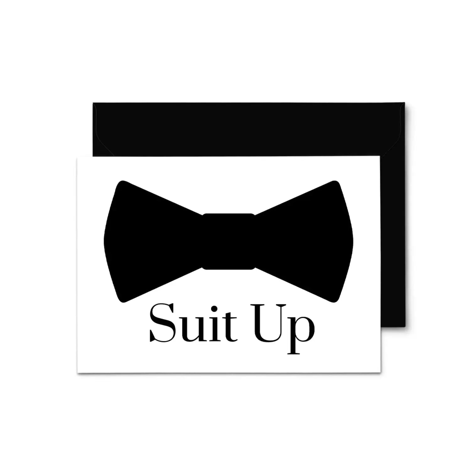 Classic groomsmen proposal cards - 12-pack with black envelopes - office product
