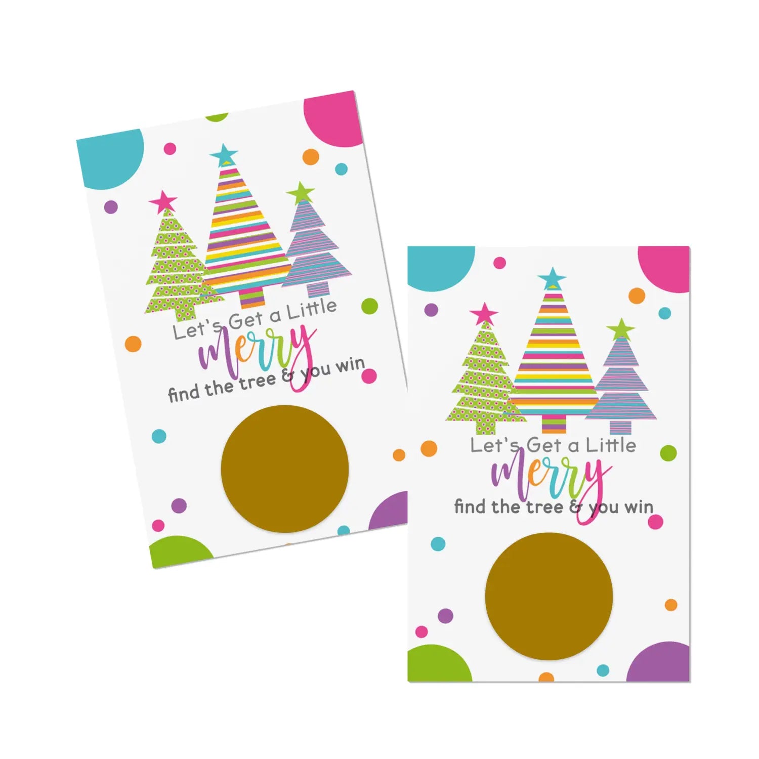 Colorful christmas scratch off cards holiday party games lottery scratcher tickets for adults groups thanksgiving