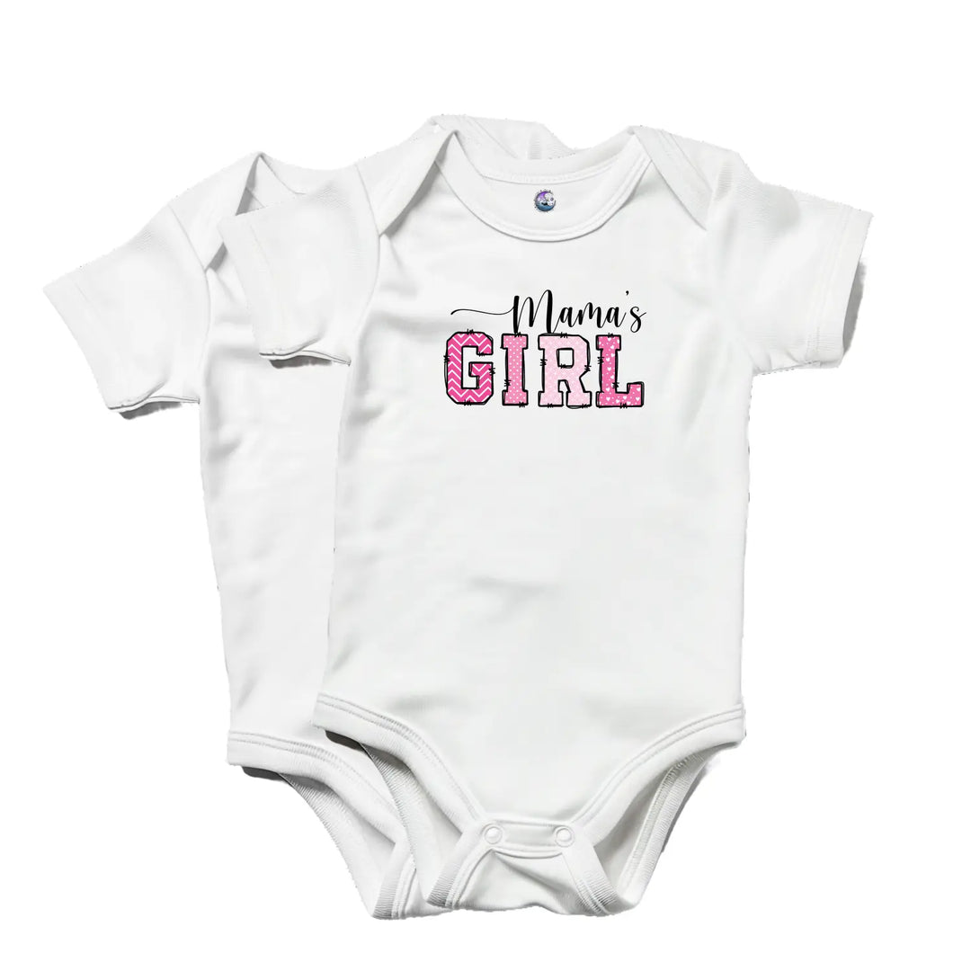 Cute baby bodysuit with mama’s girl design infant clothing for shower gifts birthdays newborn parents gift pink mommy