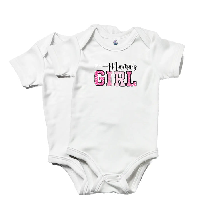 Cute baby bodysuit with mama’s girl design infant clothing for shower gifts birthdays newborn parents gift pink mommy