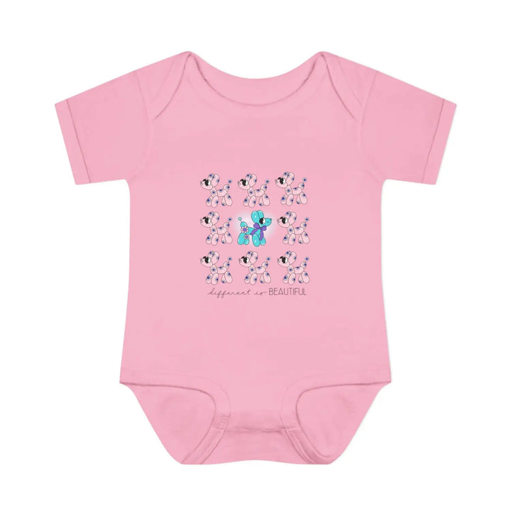 Different is beautiful baby bodysuit balloon animal infant onesie motivational inspiring gift 0-24 months cute shower