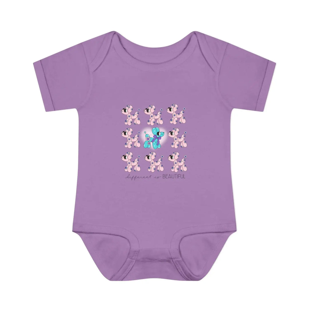 Different is beautiful baby bodysuit balloon animal infant onesie motivational inspiring gift 0-24 months cute shower