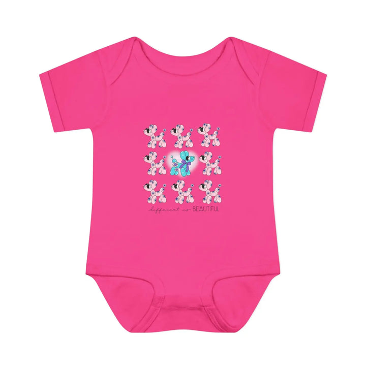 Different is beautiful baby bodysuit balloon animal infant onesie motivational inspiring gift 0-24 months cute shower