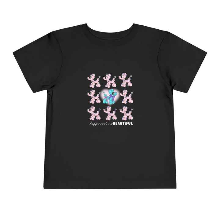 Different is beautiful toddler t-shirt - bright & long-lasting prints comfortable fit versatile sizes inspiring message