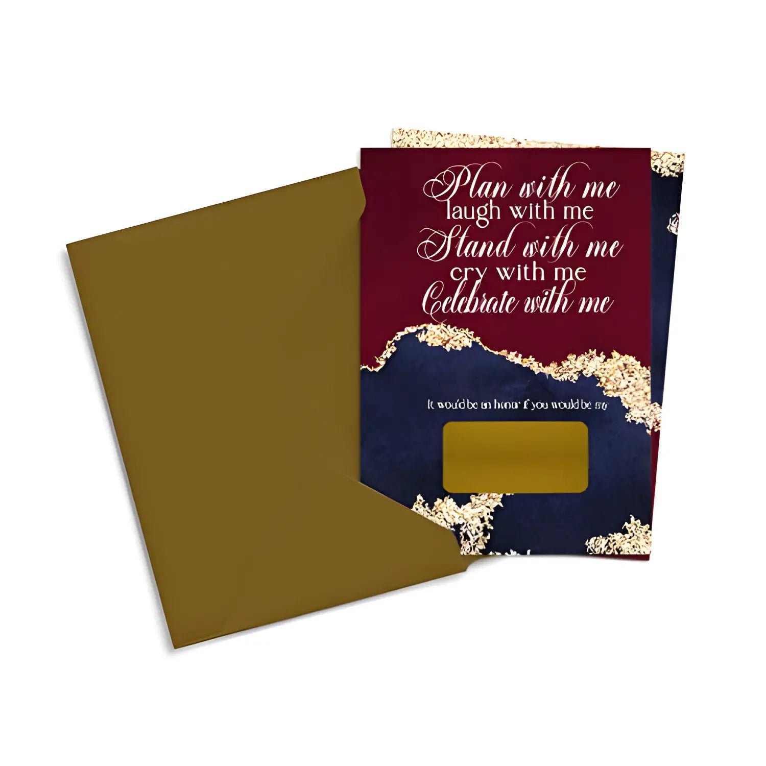 Elegant bridesmaid scratch-off invitations (8-pack)
