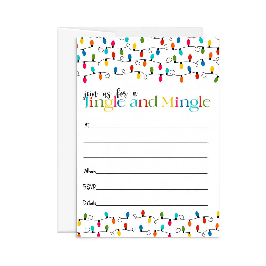 Festive Christmas Invitations - 25ct, Versatile, 5x7 - Paper Clever Party