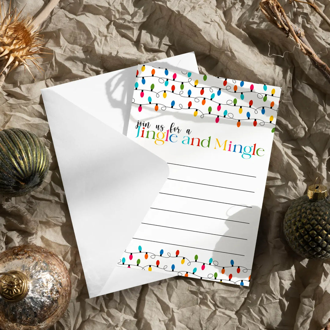 Festive Christmas Invitations - 25ct, Versatile, 5x7 - Paper Clever Party