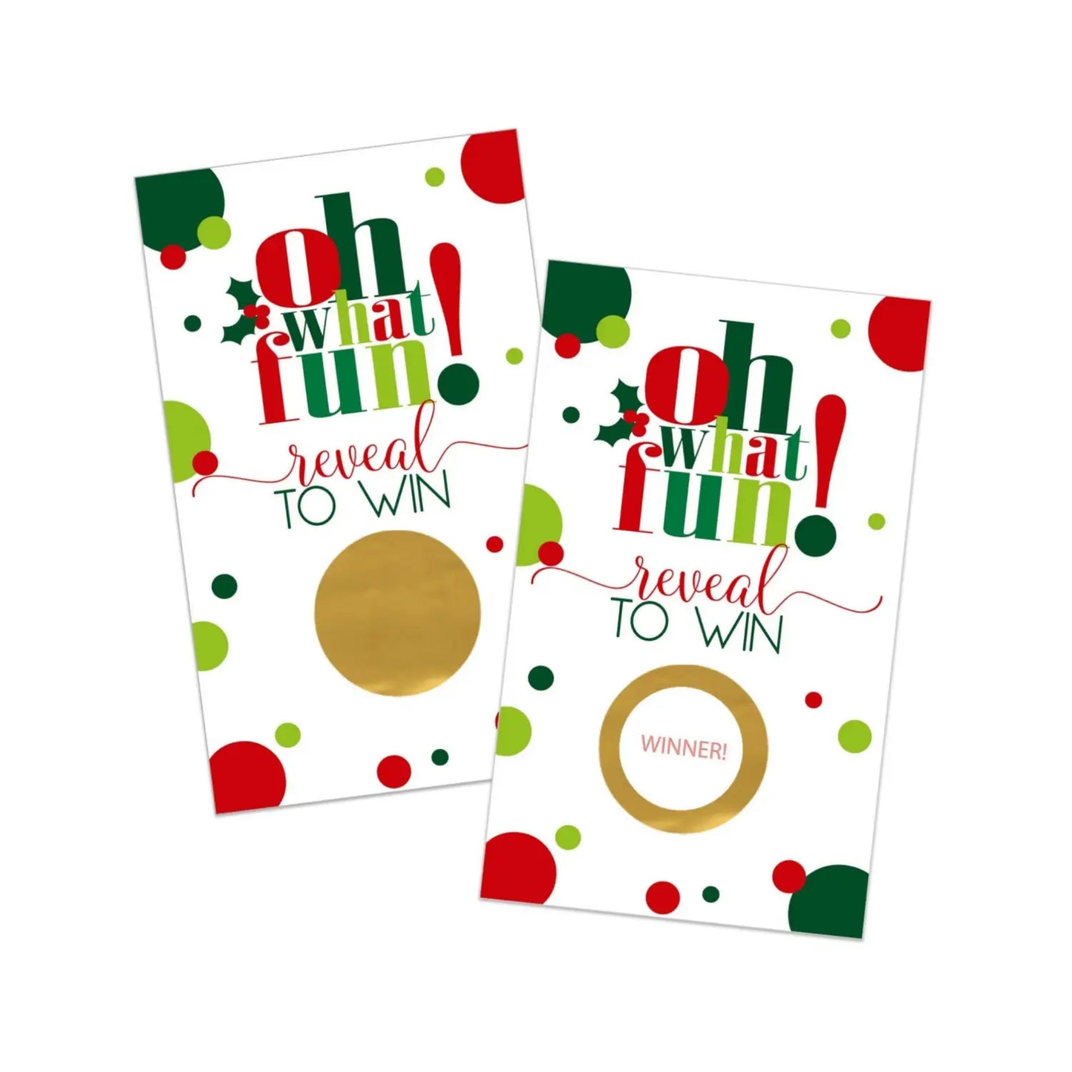 Festive christmas scratch off game cards - pack of 30 - party games