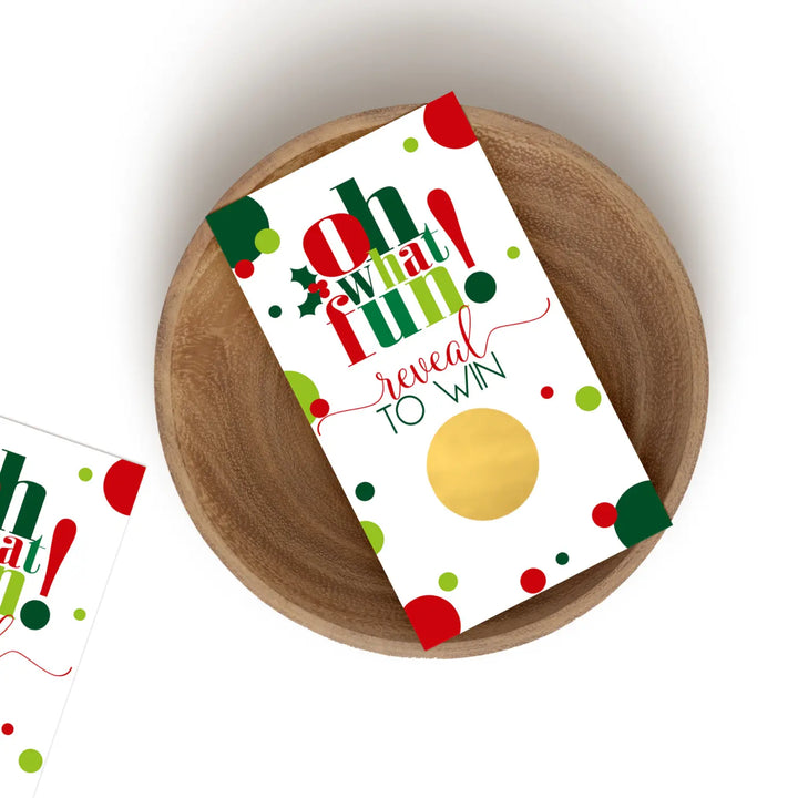 Xmas favors scratcher tickets for family and group Christmas party games