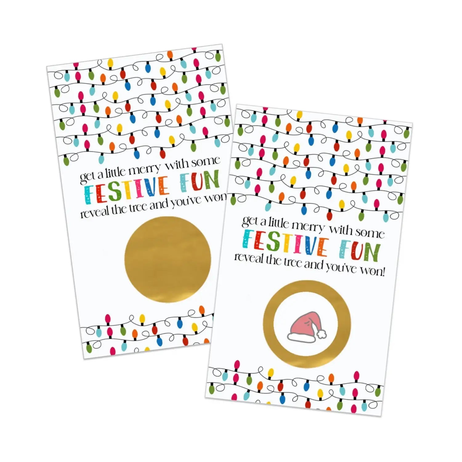 Festive lights scratch off cards christmas party games for adults groups family holiday scratcher tickets xmas favors