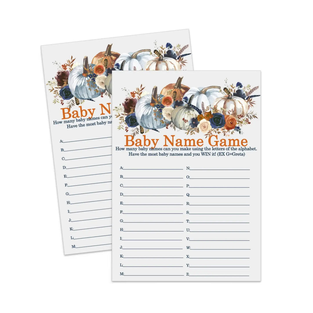 Floral Baby Name Race Game - Quick & Fun Printable for Baby Shower - Instant PDF Download - Paper Clever Party