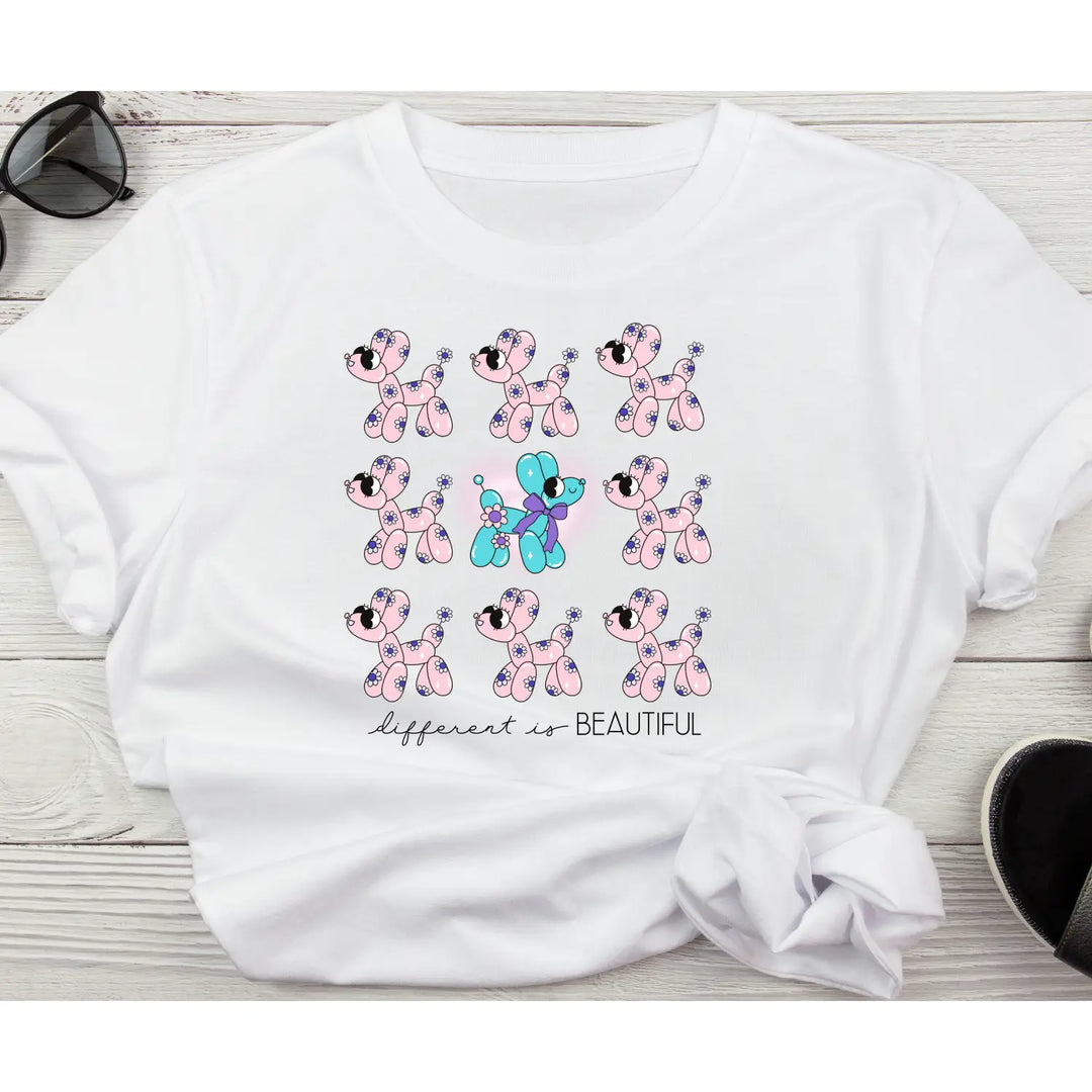Garment-dyed t-shirt with playful puppies design cute animal tee unisex casual wear gift for dog lovers birthday