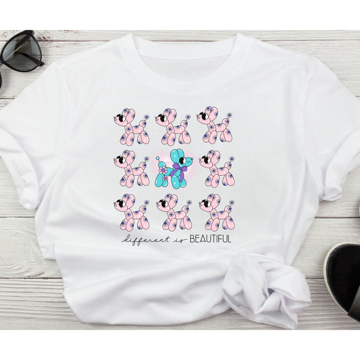Garment-dyed t-shirt with playful puppies design cute animal tee unisex casual wear gift for dog lovers birthday