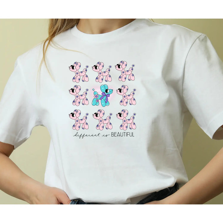 Garment-dyed t-shirt with playful puppies design cute animal tee unisex casual wear gift for dog lovers birthday