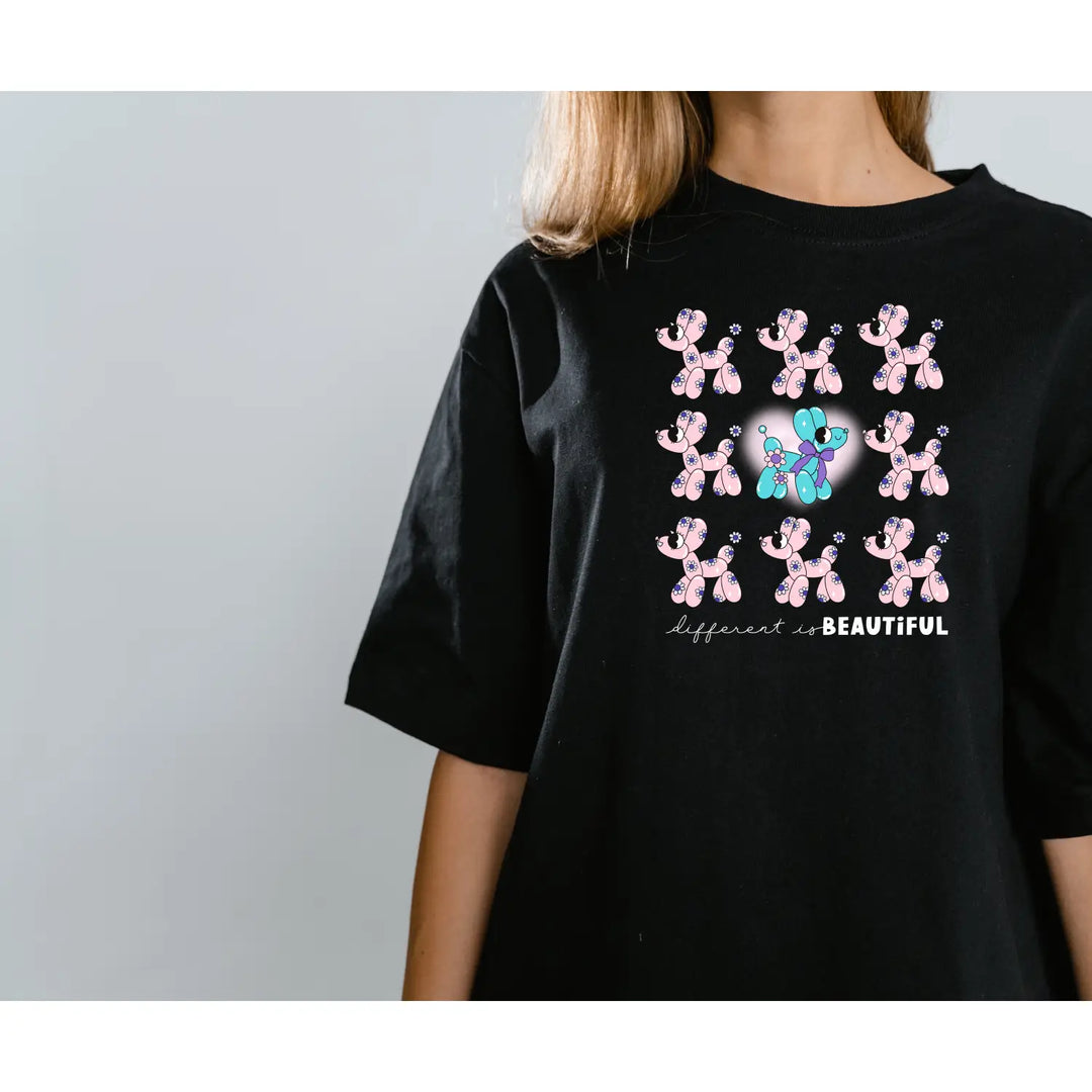 Garment-dyed t-shirt with playful puppies design cute animal tee unisex casual wear gift for dog lovers birthday