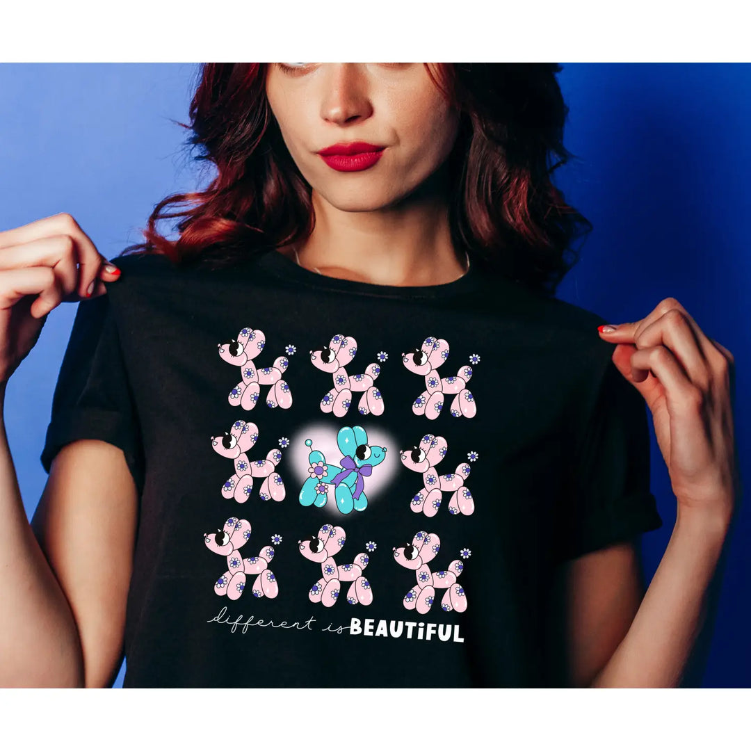 Garment-dyed t-shirt with playful puppies design cute animal tee unisex casual wear gift for dog lovers birthday
