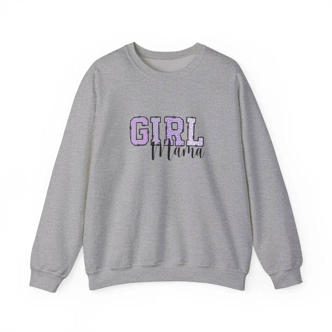 Girl mama crewneck sweatshirt lilac gift for mom cute parenting apparel mother’s day wear baby shower outift pregnancy