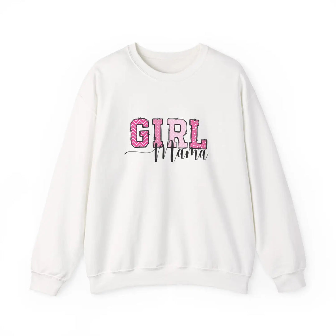 Girl mama crewneck sweatshirt pink gift for mom cute parenting apparel mother’s day wear family gatherings baby shower