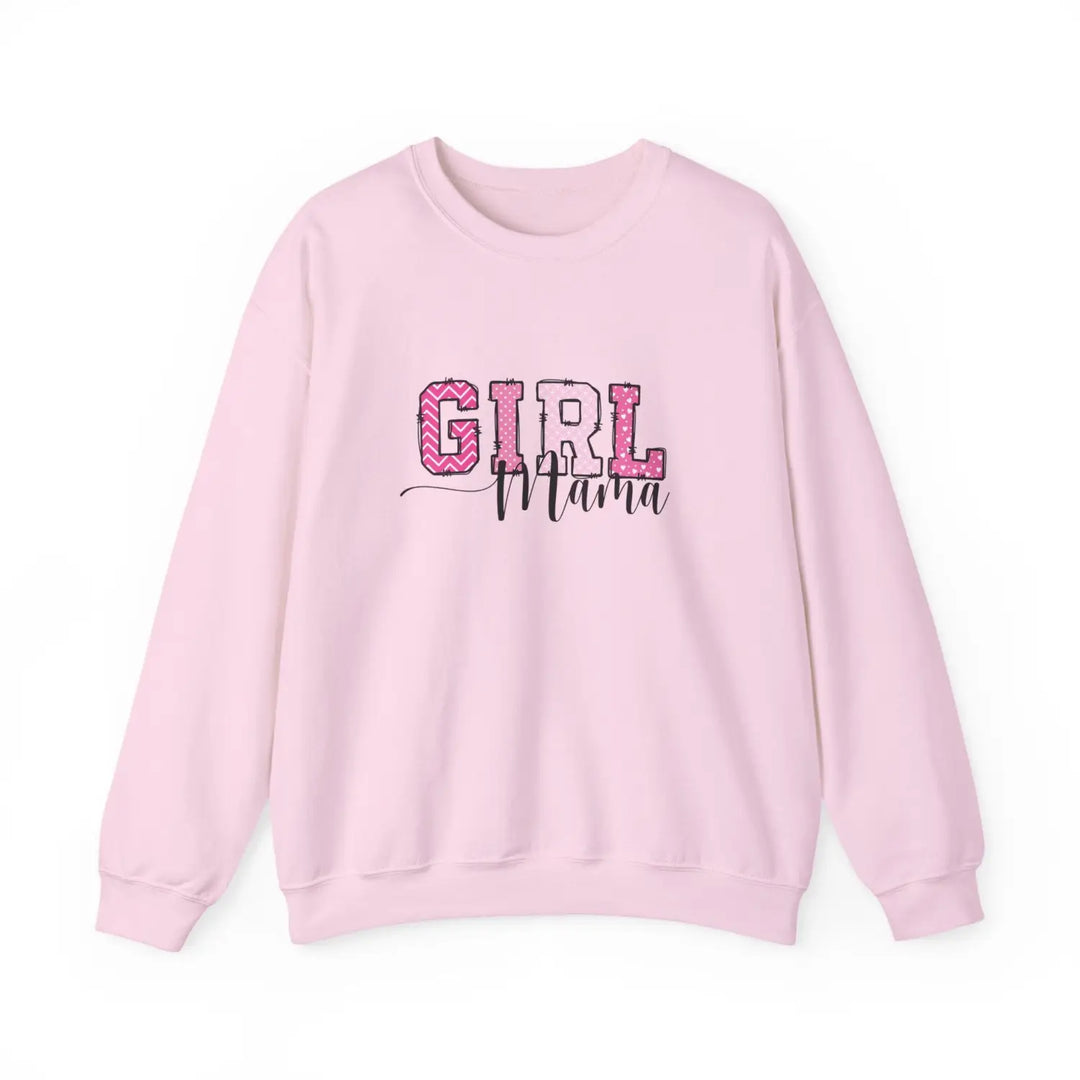 Girl mama crewneck sweatshirt pink gift for mom cute parenting apparel mother’s day wear family gatherings baby shower