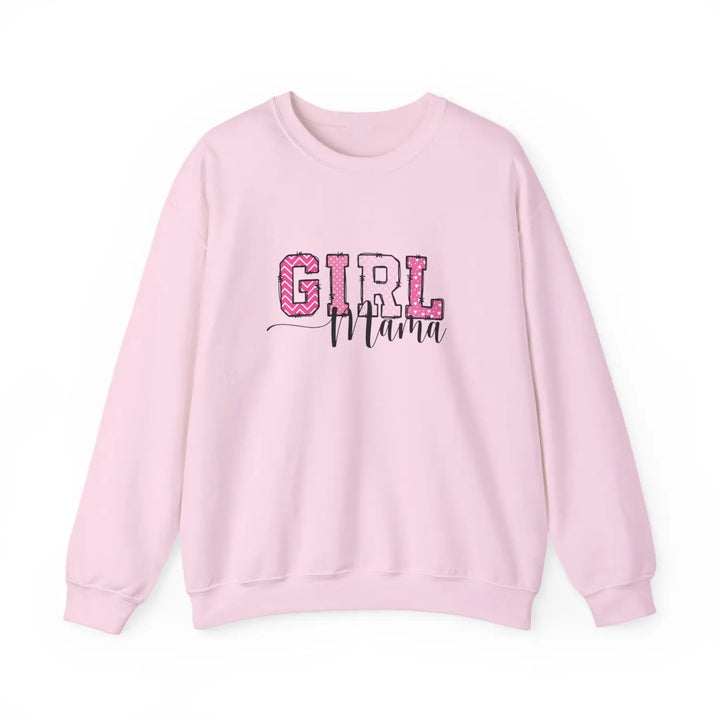 Girl mama crewneck sweatshirt pink gift for mom cute parenting apparel mother’s day wear family gatherings baby shower