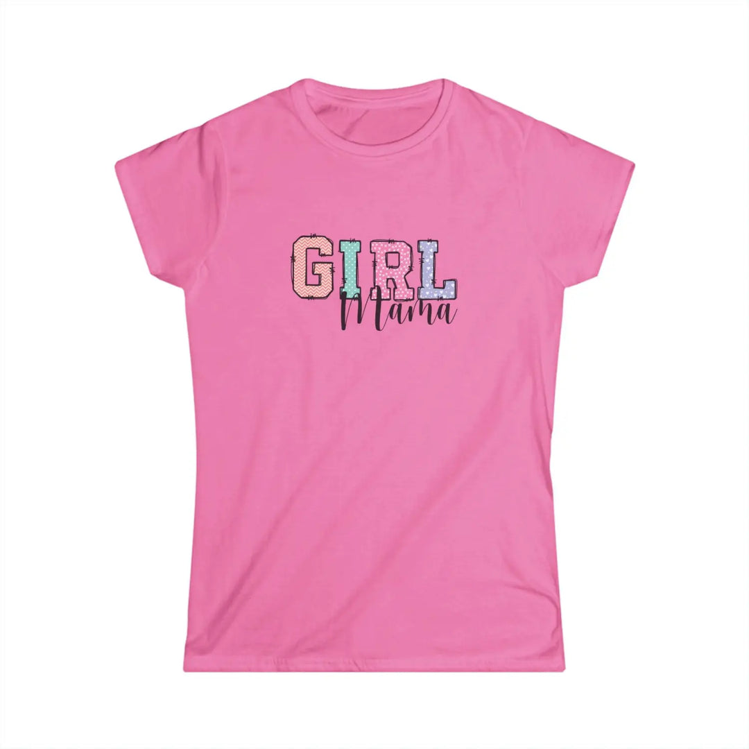 Girl mama women’s softstyle tee colorful graphic mom gift t-shirt proud shirt casual wear family idea life baby shower