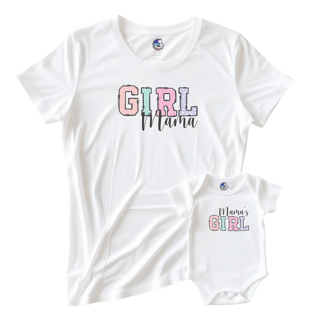 Girl mama women’s softstyle tee colorful graphic mom gift t-shirt proud shirt casual wear family idea life baby shower