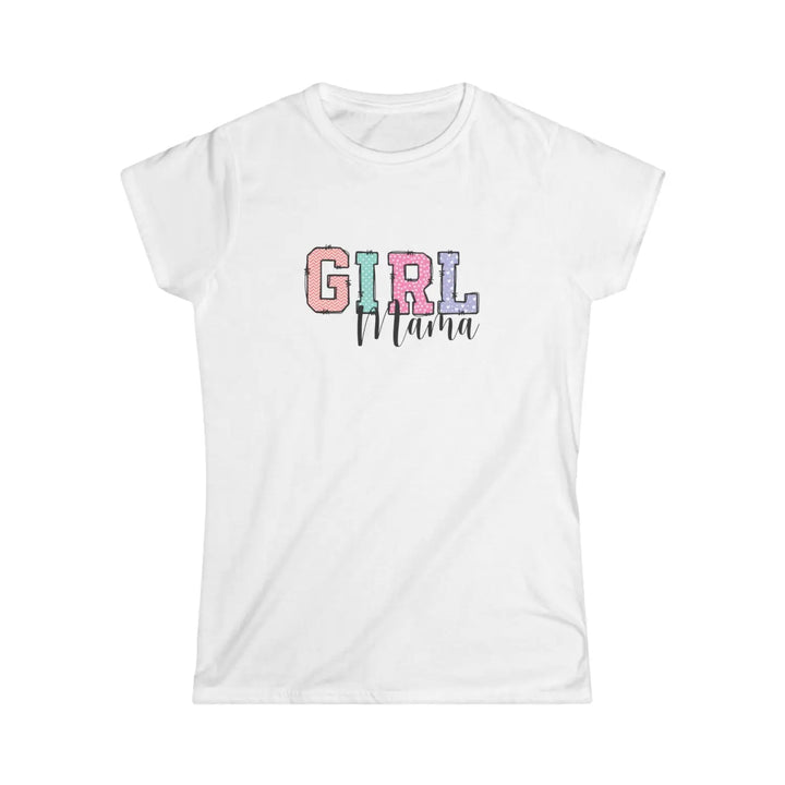 Girl mama women’s softstyle tee colorful graphic mom gift t-shirt proud shirt casual wear family idea life baby shower