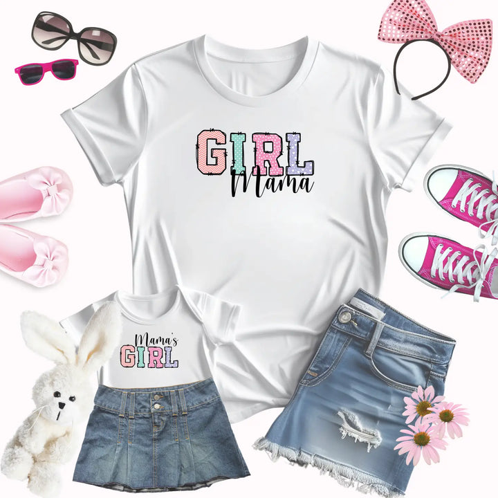 Girl mama women’s softstyle tee colorful graphic mom gift t-shirt proud shirt casual wear family idea life baby shower