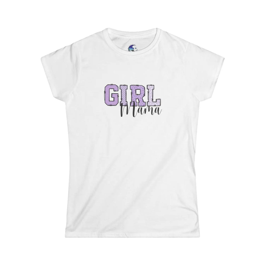Girl mama women’s tee lilac cute mommy graphic t-shirt proud mom shirt gift matching family idea baby shower outfit