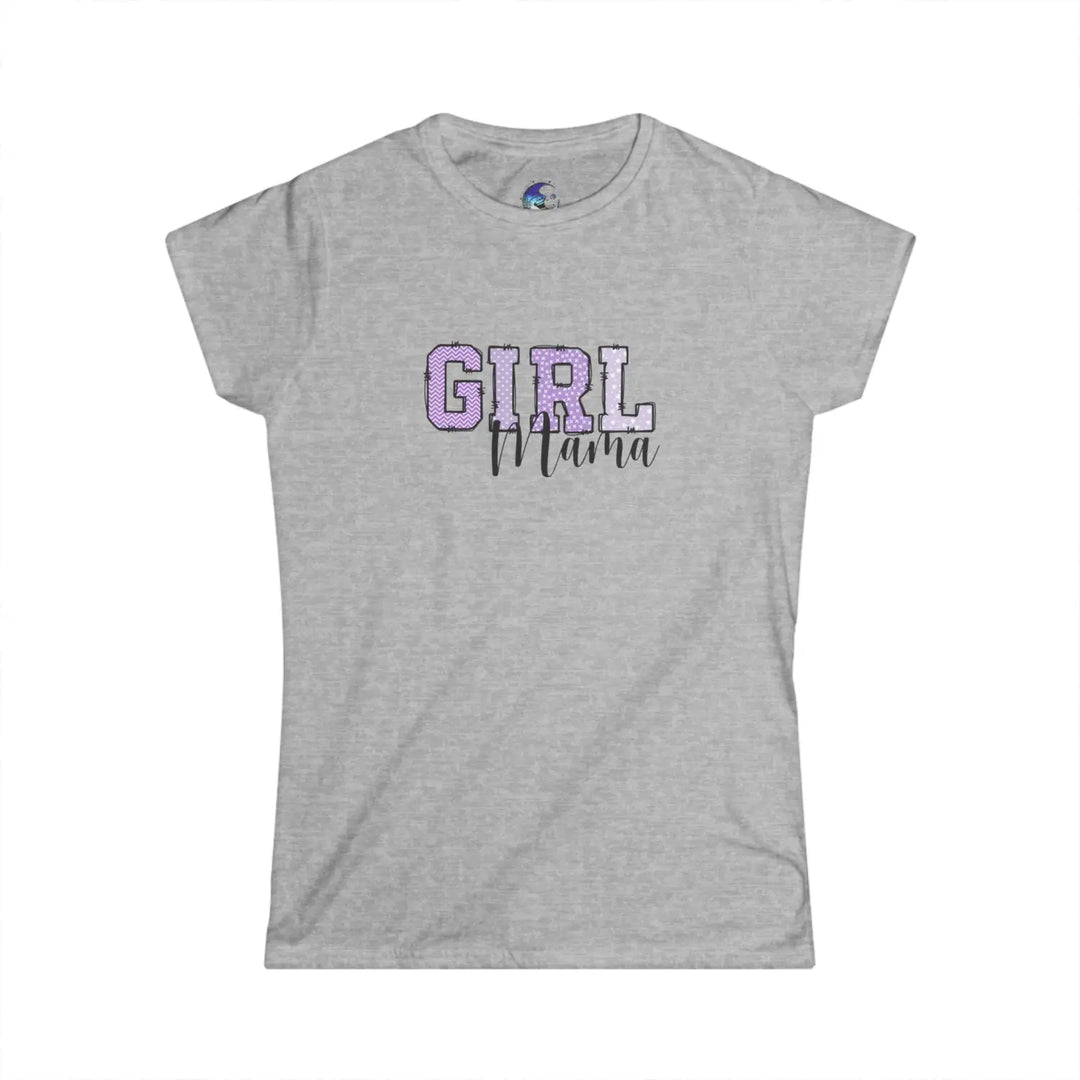 Girl mama women’s tee lilac cute mommy graphic t-shirt proud mom shirt gift matching family idea baby shower outfit