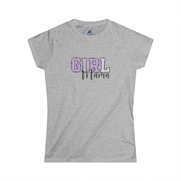 Girl mama women’s tee lilac cute mommy graphic t-shirt proud mom shirt gift matching family idea baby shower outfit