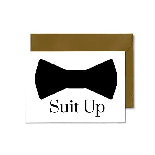 Gold envelope groomsmen wedding invitation cards - 12-pack - office product