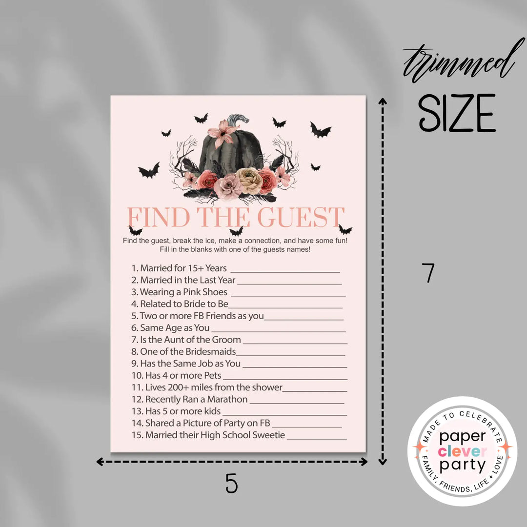 Gothic bridal shower game instant download 8 games blush and black printable fun for halloween wedding celebrations