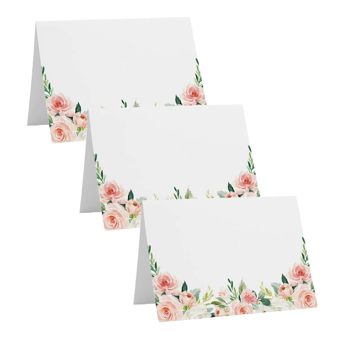 Graceful Greenery Wedding Place Cards (25-Pack) - Paper Clever Party