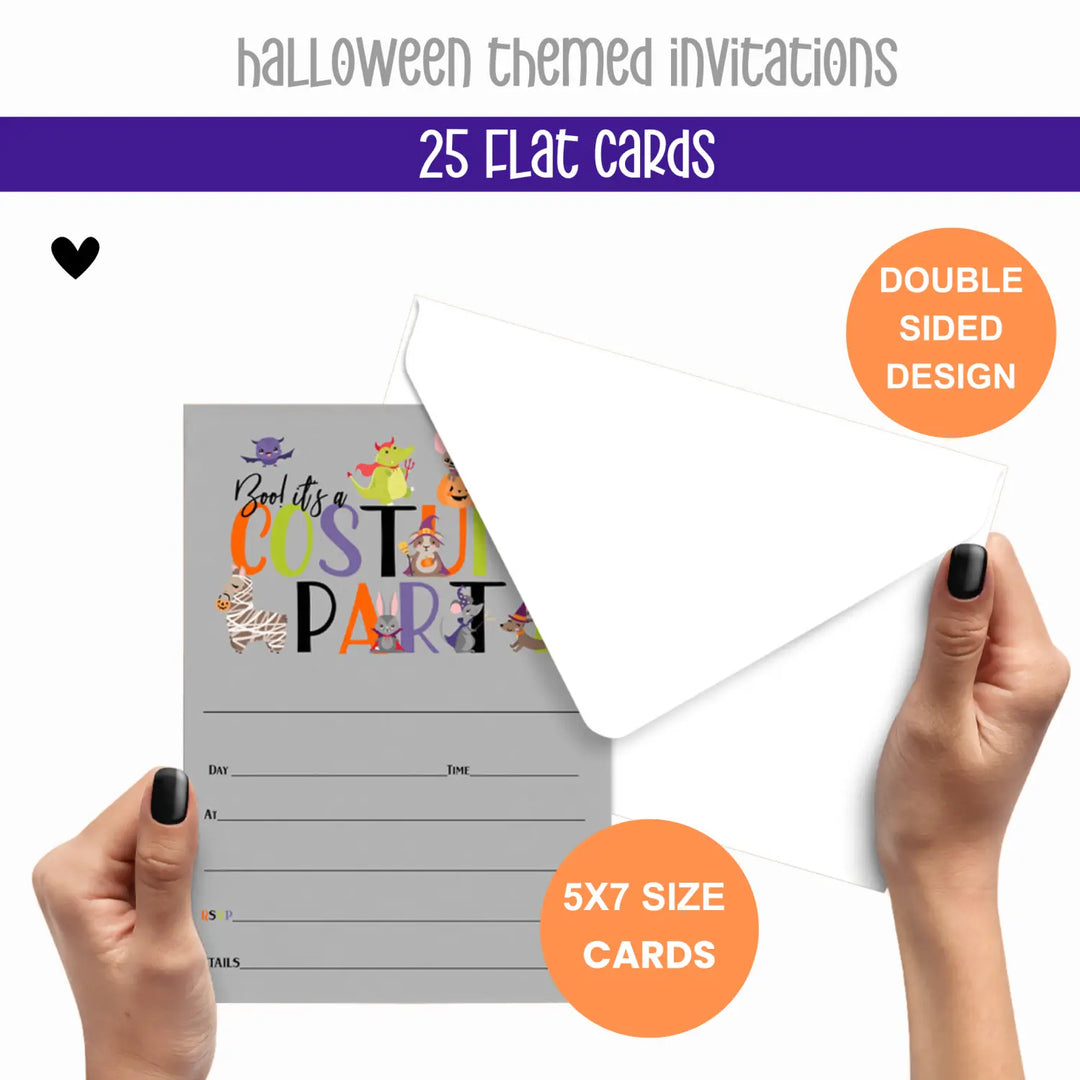 Halloween Costume Party Invites - 25ct, Spooky Fun, 5x7 - Paper Clever Party