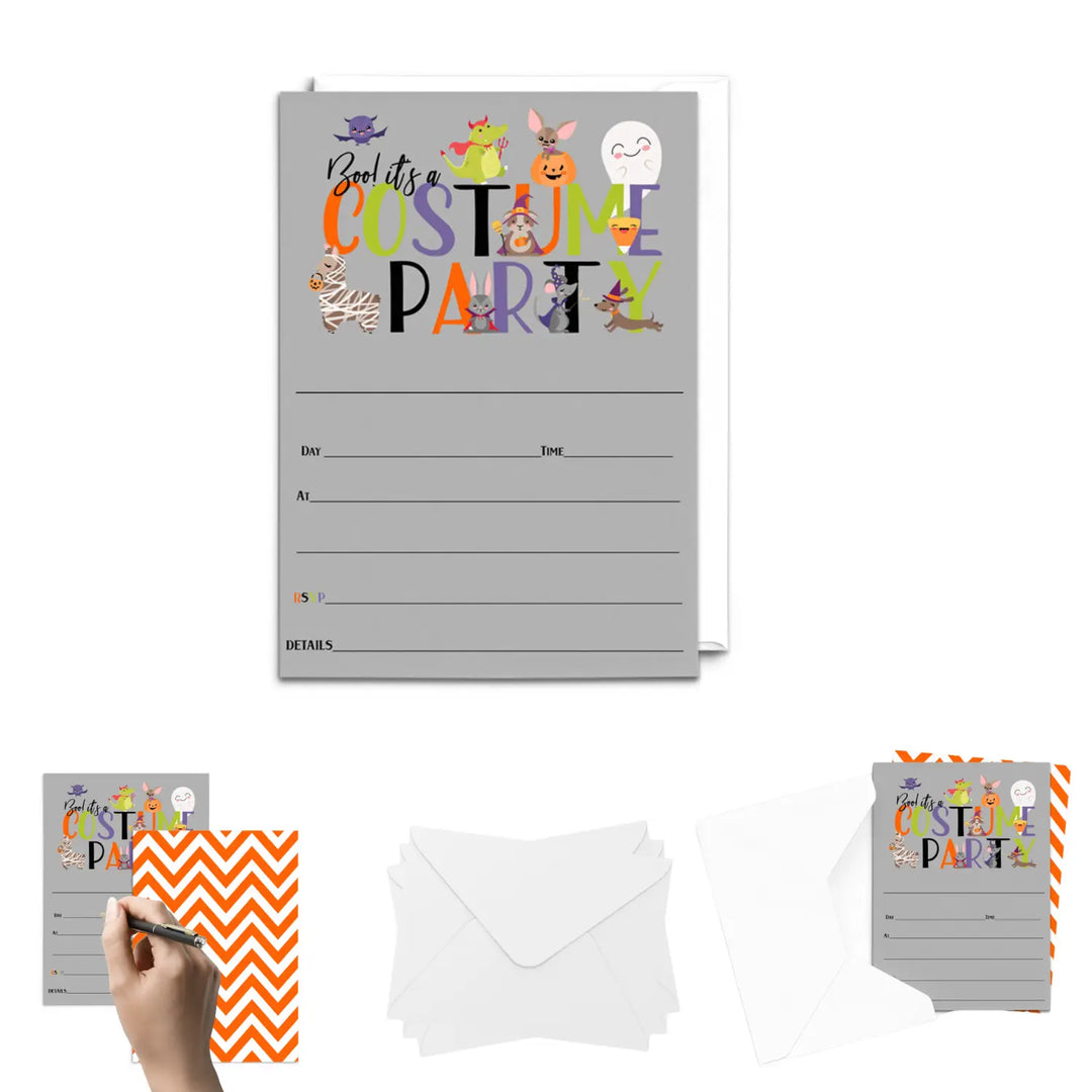 Halloween Costume Party Invites - 25ct, Spooky Fun, 5x7 - Paper Clever Party