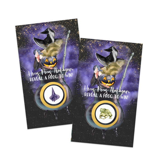 Halloween Cauldron Brew Scratch Off Game Cards - 30 Pack for Spooky Celebrations, Witchy Baby Showers, Haunted Weddings