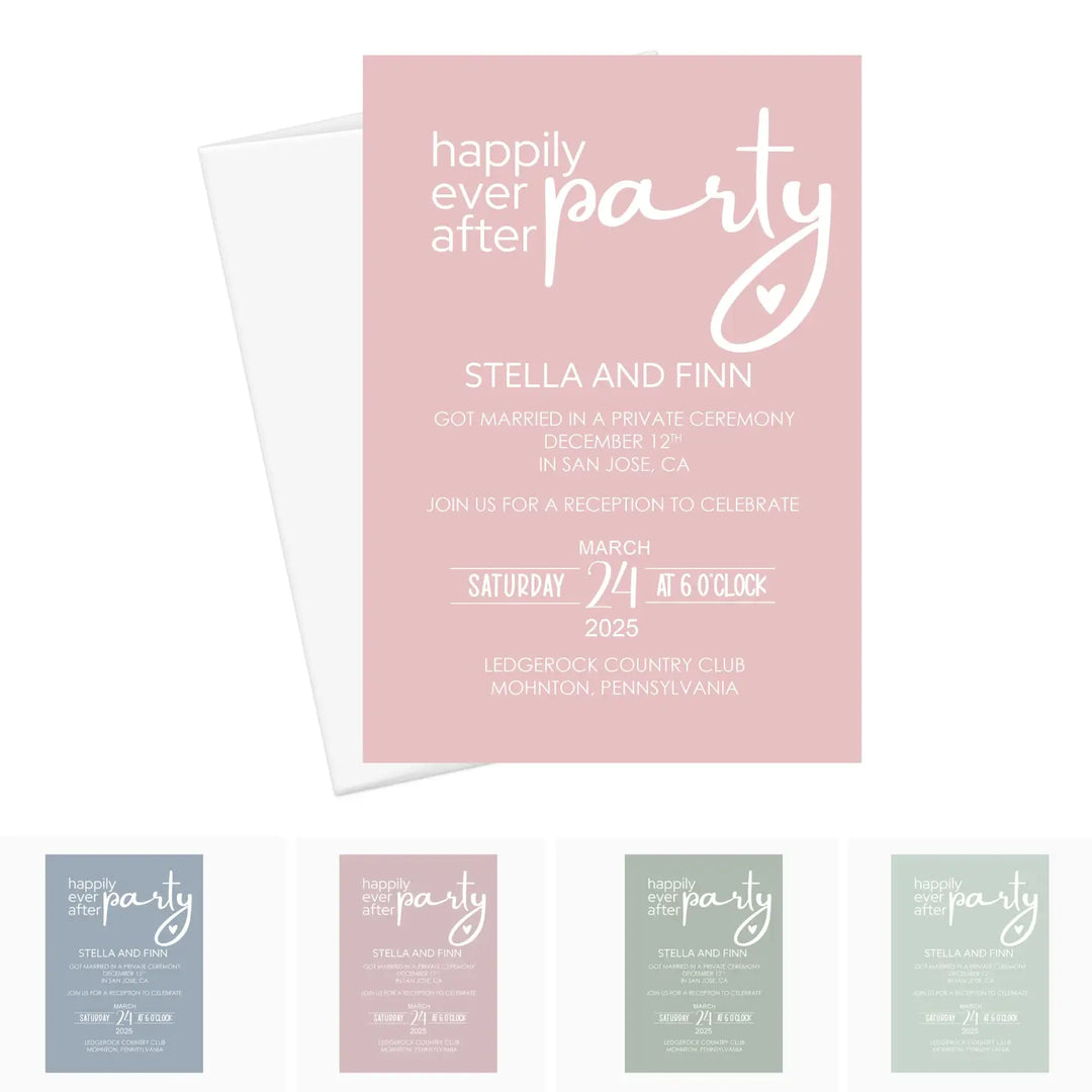 Happily ever after invitations for wedding reception the spring collection