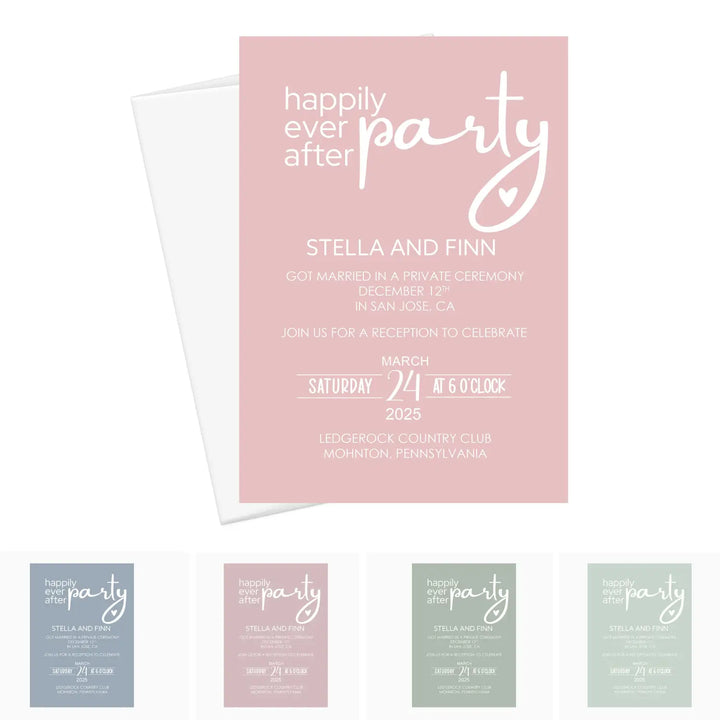 Happily ever after invitations for wedding reception the spring collection