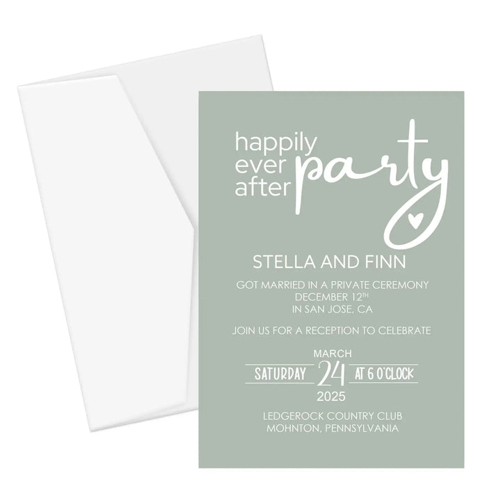 Happily ever after invitations for wedding reception the spring collection