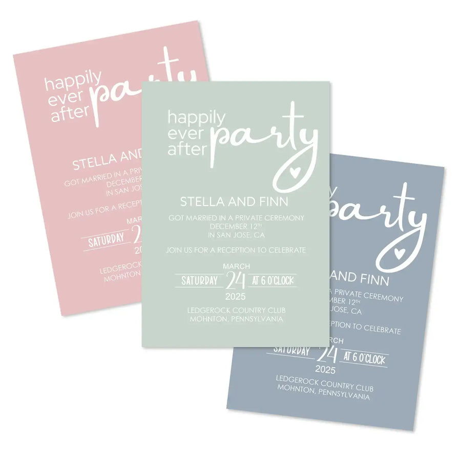 Happily ever after invitations for wedding reception the spring collection