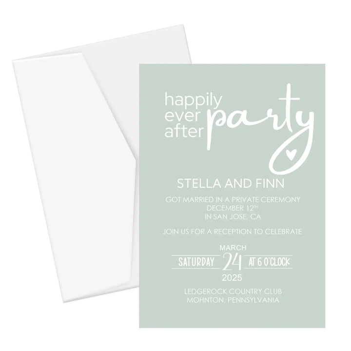 Happily ever after invitations for wedding reception the spring collection